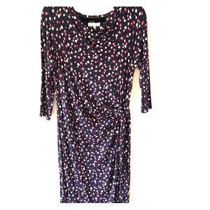 RJR.John Rocha Women’s Polka Dot Ruching Detail Midi Dress Size UK 14/US 10